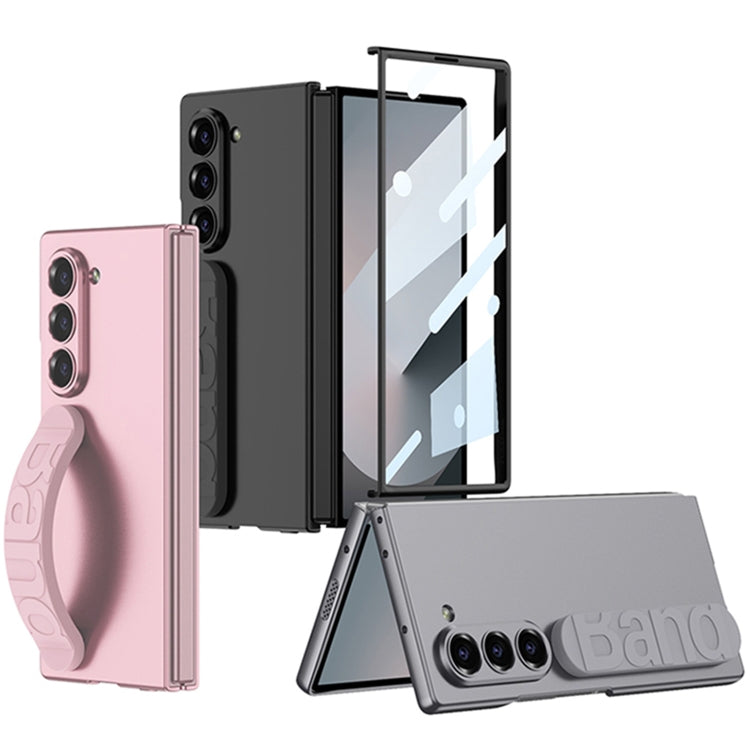 For Samsung Galaxy Z Fold6 GKK Integrated Silicone Wristband Phone Case(Pink) - free shipping - PMC Jewellery - Order now!