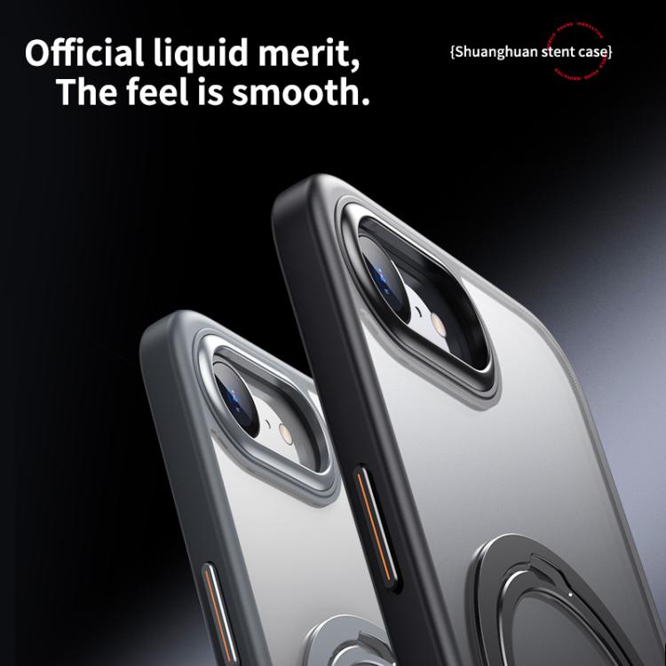 For iPhone 16e Double Ring MagSafe Magnetic Holder Phone Case(Transparent) - free shipping - PMC TechLife - Order now!