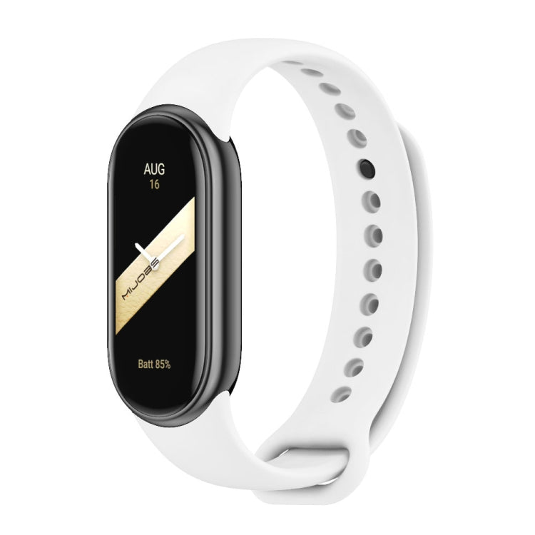 For Xiaomi Smart Band 9 / 8 MIJOBS Metal Buckle Solid Color Silicone Watch Band(White) - free shipping - PMc TechLife - Order now!