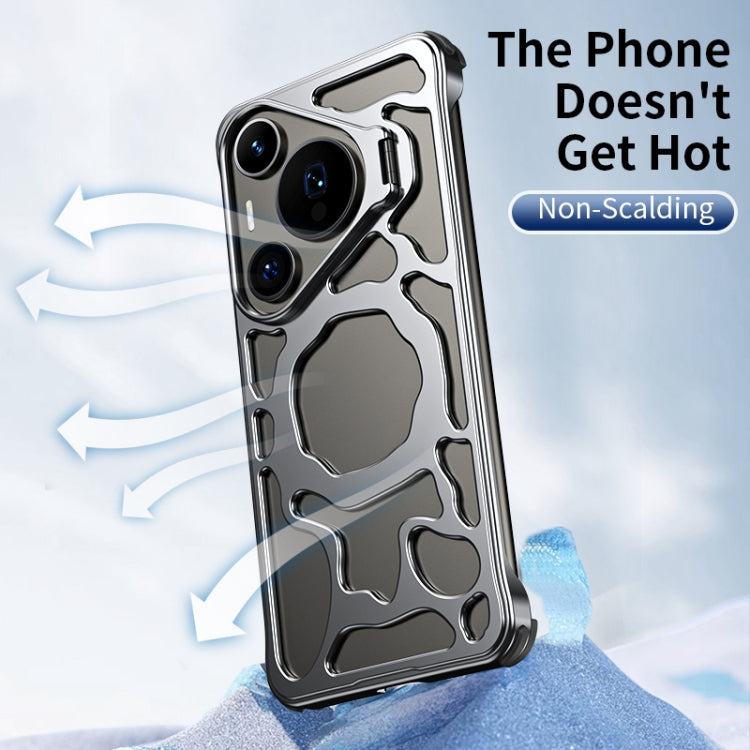 For Huawei Pura 70 Auspicious Cloud Series MagSafe Metal Phone Case with Bracket(Silver) - Huawei Cases by PMC Jewellery | Online Shopping South Africa | PMC Jewellery | Buy Now Pay Later Mobicred