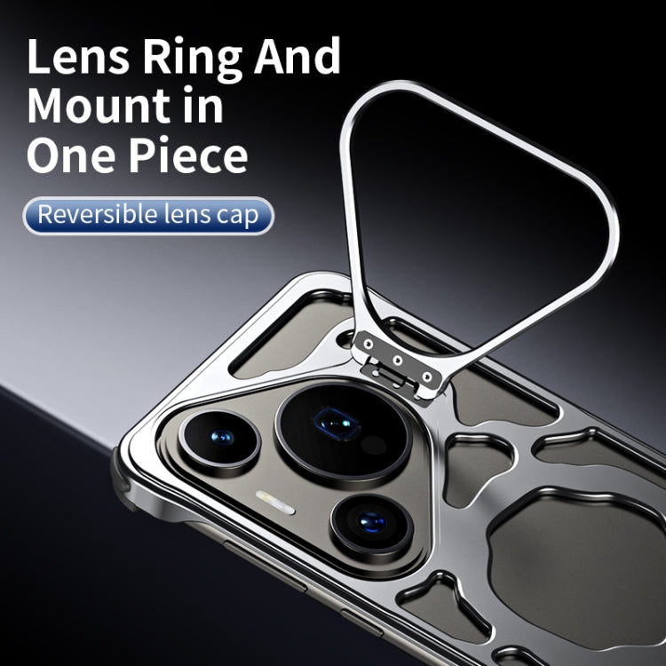 For Huawei Pura 70 Pro Auspicious Cloud Series MagSafe Metal Phone Case with Bracket(Grey) - free shipping - PMC Jewellery - Order now!