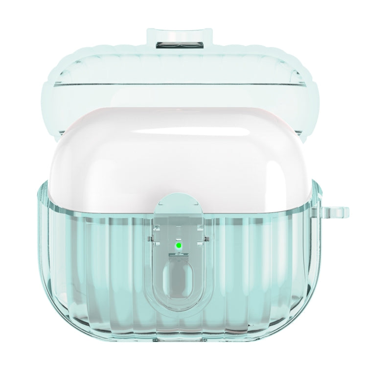 For Samsung Galaxy Buds3 Shell Look Earbuds Box Protective Case with Security Lock(Transparent Blue) - free shipping - PMC Jewellery - Order now!