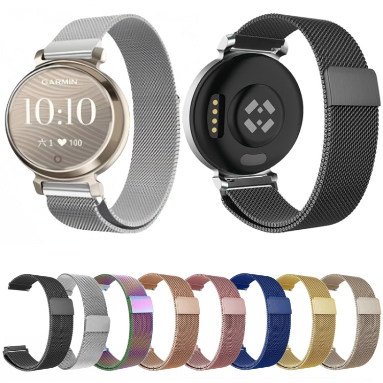 For Garmin Lily 2 14mm Milan Stainless Steel Watch Band(Colorful) - Watch Bands by PMc TechLife | Online Shopping South Africa | PMc TechLife | Buy Now Pay Later Mobicred