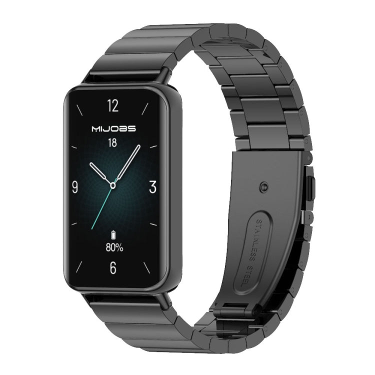 For Honor Band 10 / 9 MIJOBS Bamboo Stainless Steel Watch Band(Black) - free shipping - PMc TechLife - Order now!