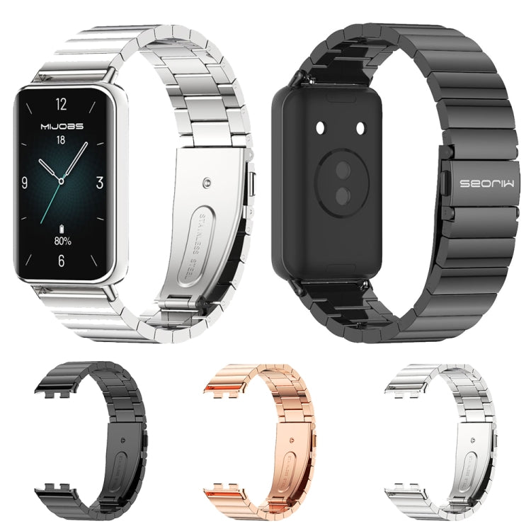 For Honor Band 10 / 9 MIJOBS Bamboo Stainless Steel Watch Band(Black) - free shipping - PMc TechLife - Order now!