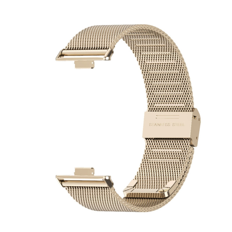 For Huawei Watch Fit3 MIJOBS Milan Buckle Stainless Steel Watch Band(Light Gold) - Watch Bands by MIJOBS | Online Shopping South Africa | PMc TechLife | Buy Now Pay Later Mobicred