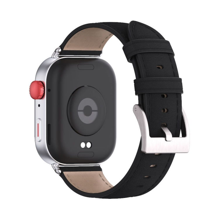 For Huawei Watch Fit3 MIJOBS Genuine Leather Watch Band(Black Silver) - free shipping - PMc TechLife - Order now!
