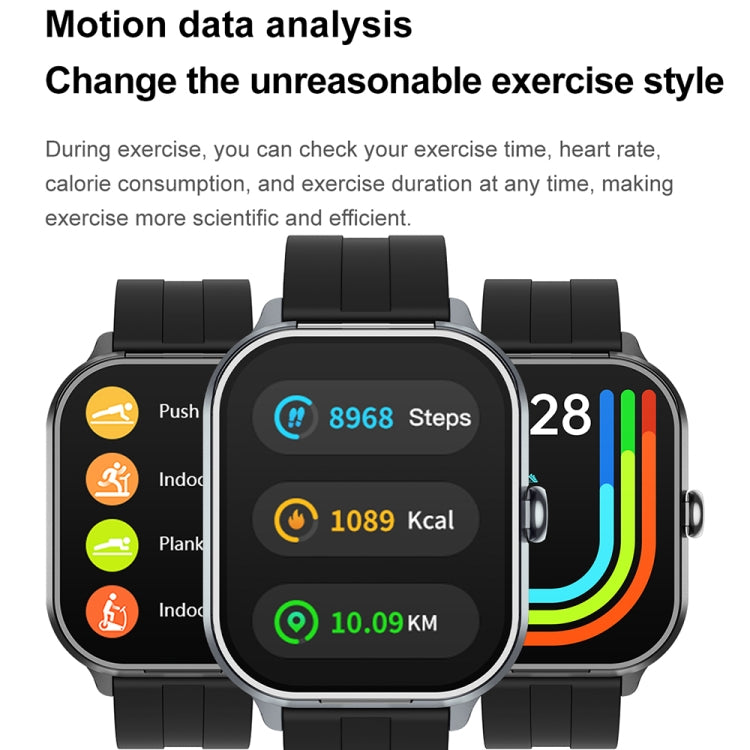 D8 Pro 2.01 inch 2 in 1 Bluetooth Earphone Steel Strap Smart Watch, Support NFC with Cover(Black) - Smart Watches by PMC TechLife | Online Shopping South Africa | PMC TechLife | Buy Now Pay Later Mobicred