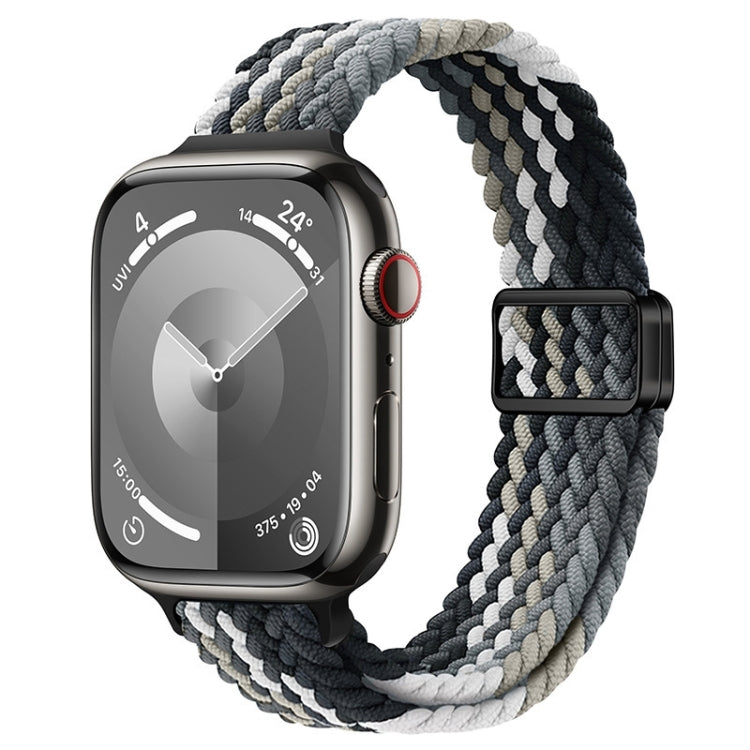 For Apple Watch Series 9 45mm Slim Magnetic Buckle Nylon Braided Watch Band(Dark Chocolate) - free shipping - PMc TechLife - Order now!
