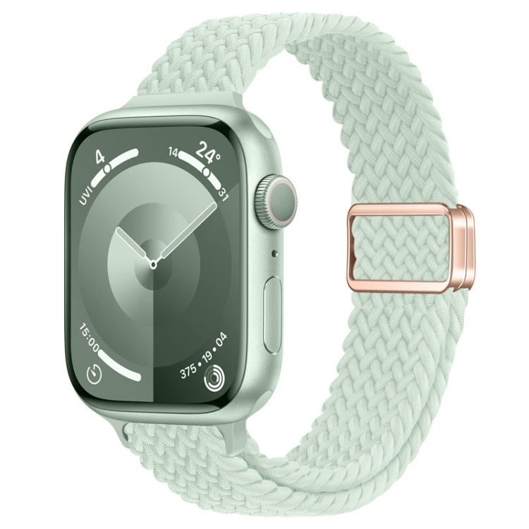 For Apple Watch Series 8 41mm Slim Magnetic Buckle Nylon Braided Watch Band(Light Mint) - free shipping - PMc TechLife - Order now!