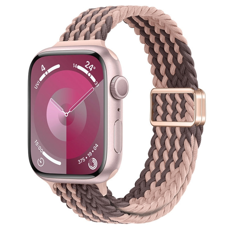 For Apple Watch SE 2022 44mm Slim Magnetic Buckle Nylon Braided Watch Band(Smoky Violet) - free shipping - PMc TechLife - Order now!