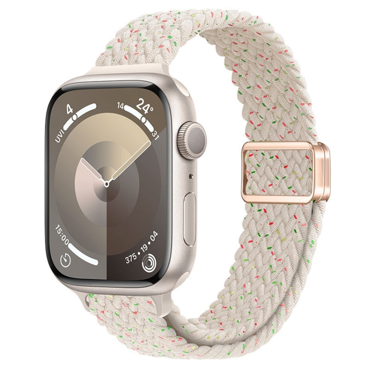 For Apple Watch Series 7 45mm Slim Magnetic Buckle Nylon Braided Watch Band(Spring Sakura) - free shipping - PMc TechLife - Order now!