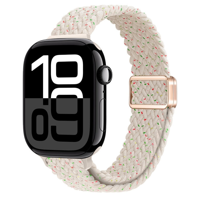 For Apple Watch Series 10 42mm Slim Magnetic Buckle Nylon Braided Watch Band(Spring Sakura) - free shipping - PMc TechLife - Order now!