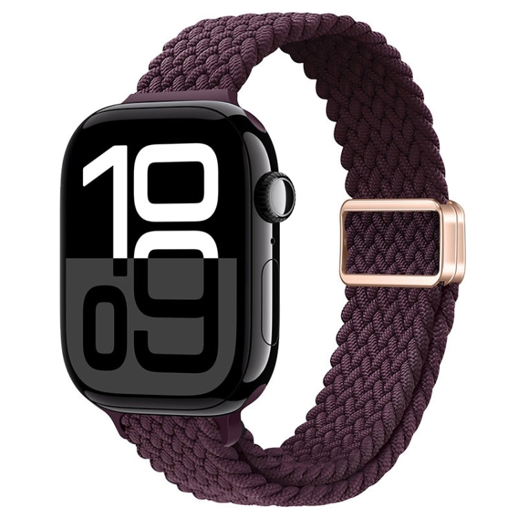 For Apple Watch Series 10 42mm Slim Magnetic Buckle Nylon Braided Watch Band(Crimson Cherry) - free shipping - PMc TechLife - Order now!