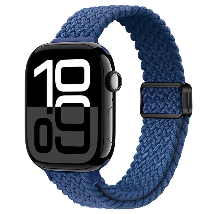 For Apple Watch Series 10 42mm Slim Magnetic Buckle Nylon Braided Watch Band(Atlantic Blue) - free shipping - PMc TechLife - Order now!