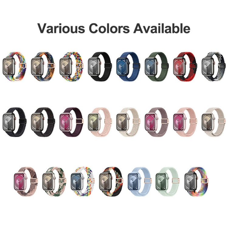 For Apple Watch Series 8 41mm Slim Magnetic Buckle Nylon Braided Watch Band(Dark Chocolate) - free shipping - PMc TechLife - Order now!