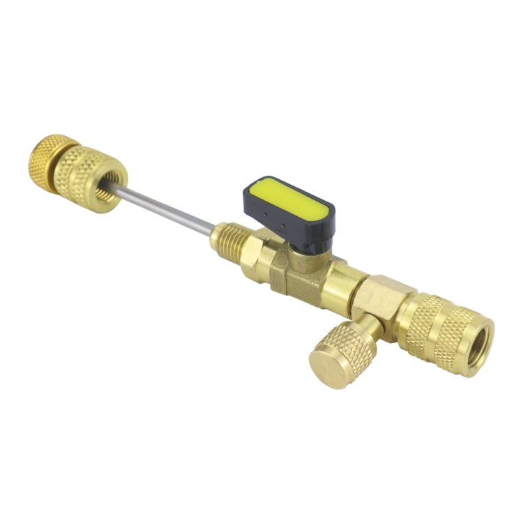 34pcs / Set T6 Air Conditioning Valve Core Remover Installer Tool with Dual Size SAE 1/4 and 5/16 Ports(Gold) - free shipping - PMC Jewellery - Order now!