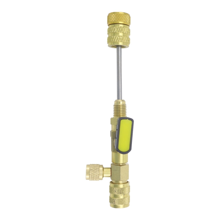 34pcs / Set T6 Air Conditioning Valve Core Remover Installer Tool with Dual Size SAE 1/4 and 5/16 Ports(Gold) - free shipping - PMC Jewellery - Order now!