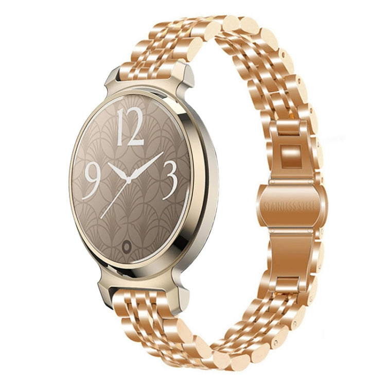 For Garmin Lily 2 Seven-beads 14mm Stainless Steel Watch Band(Rose Gold) - free shipping - PMc TechLife - Order now!