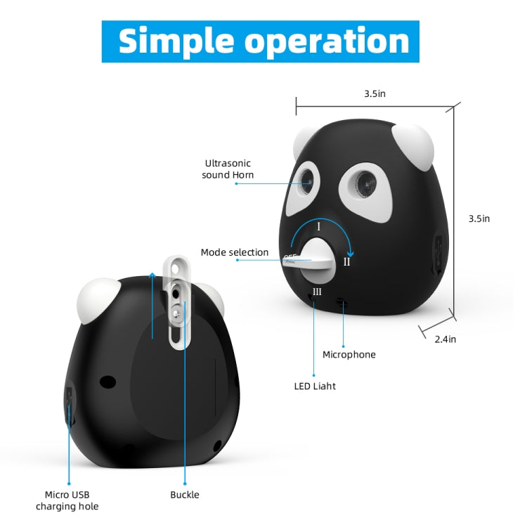 Outdoor Powerful Ultrasonic Bark Stopper Dog Training Device(Black) - Training Aids by PMC TechLife | Online Shopping South Africa | PMC TechLife | Buy Now Pay Later Mobicred