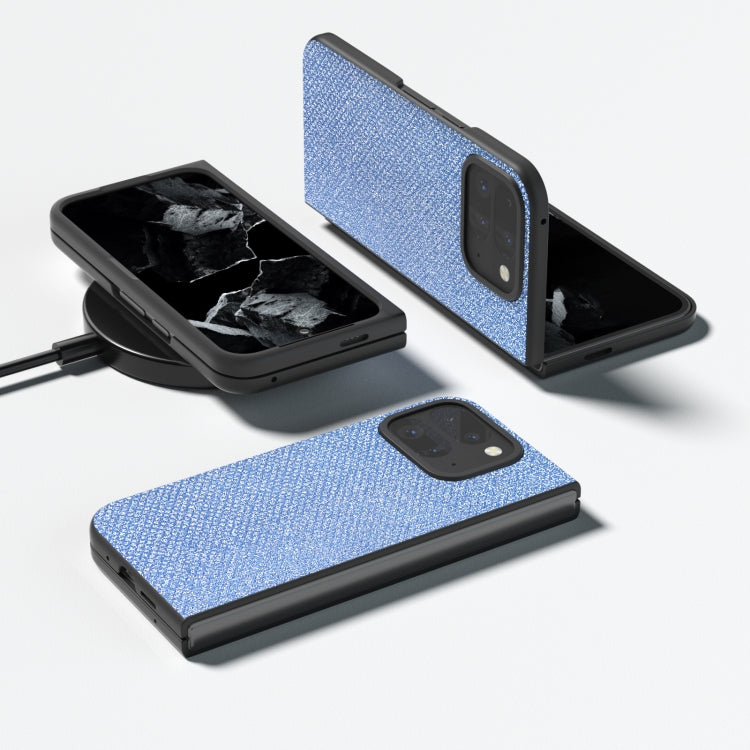 For Google Pixel 9 Pro Fold Diamond Frame Edge Full Coverage Phone Case(Sapphire Blue) - Google Cases by PMC TechLife | Online Shopping South Africa | PMC TechLife | Buy Now Pay Later Mobicred