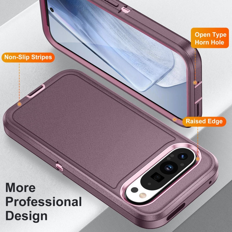 For Google Pixel 9 Pro Life Waterproof Rugged PC + Silicone Phone Case(Purple + Pink) - Google Cases by PMC TechLife | Online Shopping South Africa | PMC TechLife | Buy Now Pay Later Mobicred