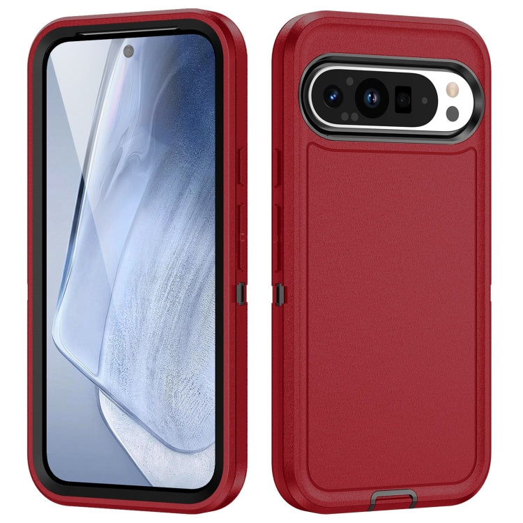 For Google Pixel 9 Life Waterproof Rugged PC + Silicone Phone Case(Red + Black) - Google Cases by PMC TechLife | Online Shopping South Africa | PMC TechLife | Buy Now Pay Later Mobicred