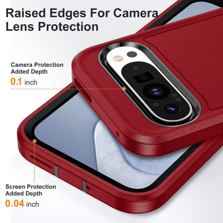 For Google Pixel 9 Life Waterproof Rugged PC + Silicone Phone Case(Red + Black) - Google Cases by PMC TechLife | Online Shopping South Africa | PMC TechLife | Buy Now Pay Later Mobicred