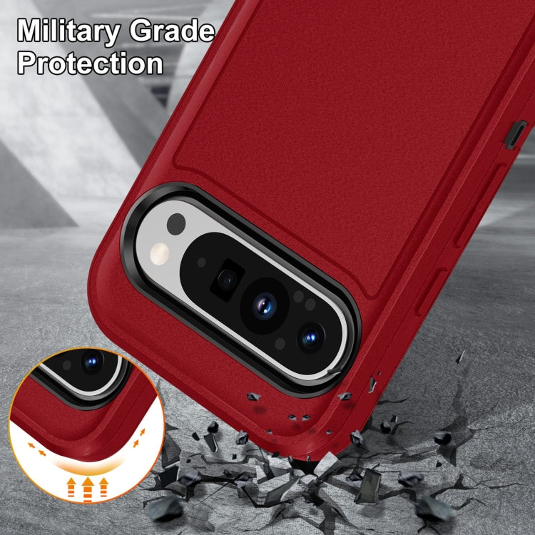 For Google Pixel 9 Life Waterproof Rugged PC + Silicone Phone Case(Red + Black) - Google Cases by PMC TechLife | Online Shopping South Africa | PMC TechLife | Buy Now Pay Later Mobicred