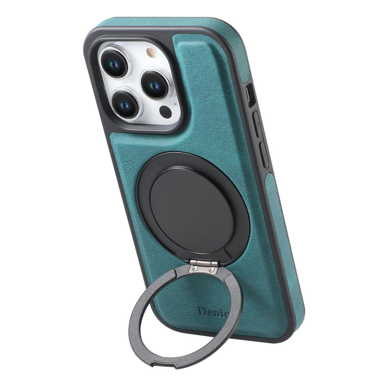 For iPhone 16 Pro Denior A14 Skin Feel Rotating Holder MagSafe Phone Case(Blue) - free shipping - PMC TechLife - Order now!