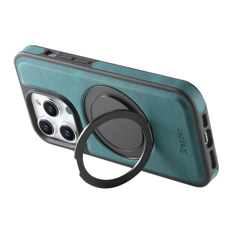 For iPhone 16 Pro Denior A14 Skin Feel Rotating Holder MagSafe Phone Case(Blue) - free shipping - PMC TechLife - Order now!