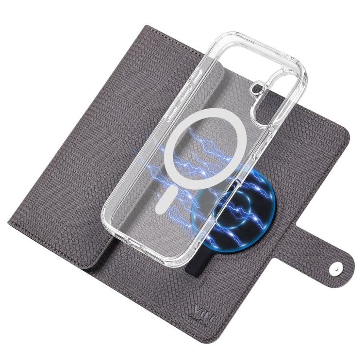 For Samsung Galaxy S24 5G ViLi GHA-C Series RFID MagSafe Magnetic Flip Leather Phone Case(Grey) - free shipping - PMC Jewellery - Order now!
