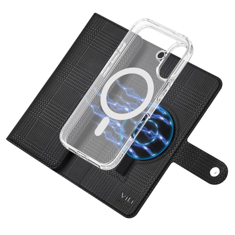 For Samsung Galaxy S24 5G ViLi GHA-C Series RFID MagSafe Magnetic Flip Leather Phone Case(Black) - free shipping - PMC Jewellery - Order now!
