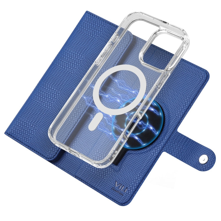 For Samsung Galaxy S24 Ultra 5G ViLi GHB-C Series RFID MagSafe Magnetic Flip Leather Phone Case(Blue) - free shipping - PMC Jewellery - Order now!