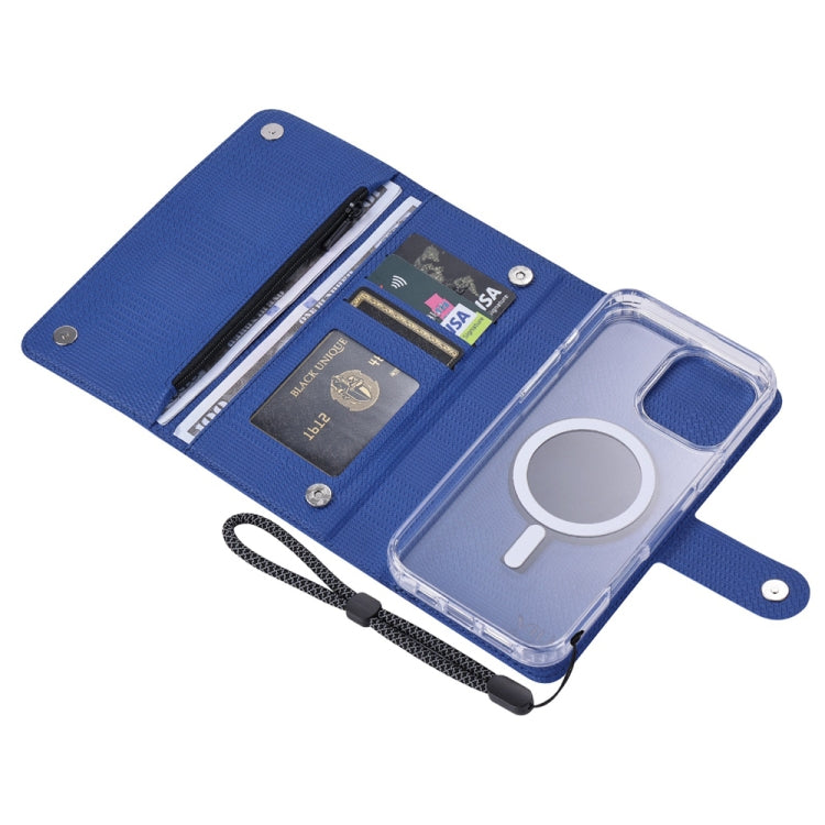 For Samsung Galaxy S24 Ultra 5G ViLi GHB-C Series RFID MagSafe Magnetic Flip Leather Phone Case(Blue) - free shipping - PMC Jewellery - Order now!