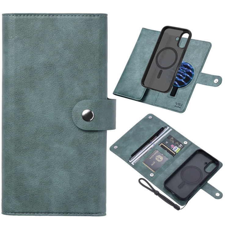 For iPhone 16 Plus ViLi GVS Series MagSafe Magnetic RFID Leather Phone Case(Green) - free shipping - PMC TechLife - Order now!