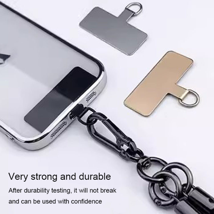 Rectangle Metal Mobile Phone Lanyard Fixing Gasket(Silver) - Lanyards & Wrist Straps by PMc TechLife | Online Shopping South Africa | PMc TechLife | Buy Now Pay Later Mobicred