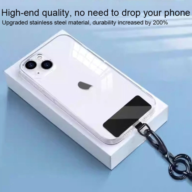 Rectangle Metal Mobile Phone Lanyard Fixing Gasket(Silver) - Lanyards & Wrist Straps by PMc TechLife | Online Shopping South Africa | PMc TechLife | Buy Now Pay Later Mobicred