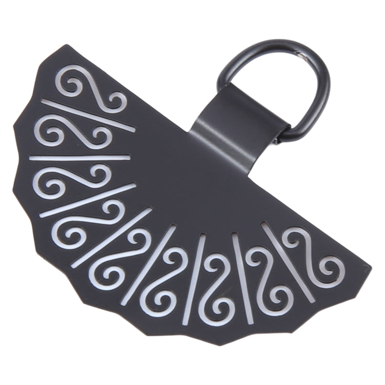 Fan-shaped Metal Mobile Phone Lanyard Fixing Gasket(Black) - Lanyards & Wrist Straps by PMc TechLife | Online Shopping South Africa | PMc TechLife | Buy Now Pay Later Mobicred