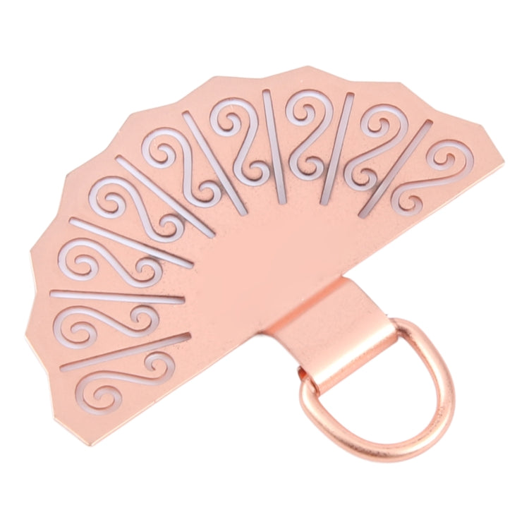 Fan-shaped Metal Mobile Phone Lanyard Fixing Gasket(Rose Gold) - free shipping - PMc TechLife - Order now!