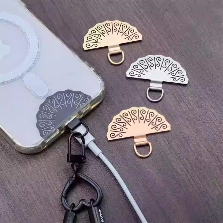 Fan-shaped Metal Mobile Phone Lanyard Fixing Gasket(Rose Gold) - free shipping - PMc TechLife - Order now!