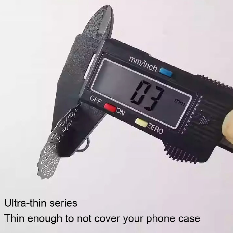 Fan-shaped Metal Mobile Phone Lanyard Fixing Gasket(Black) - Lanyards & Wrist Straps by PMc TechLife | Online Shopping South Africa | PMc TechLife | Buy Now Pay Later Mobicred