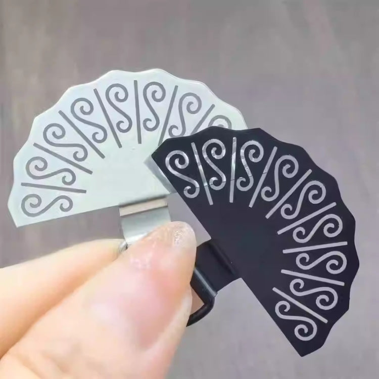 Fan-shaped Metal Mobile Phone Lanyard Fixing Gasket(Black) - Lanyards & Wrist Straps by PMc TechLife | Online Shopping South Africa | PMc TechLife | Buy Now Pay Later Mobicred