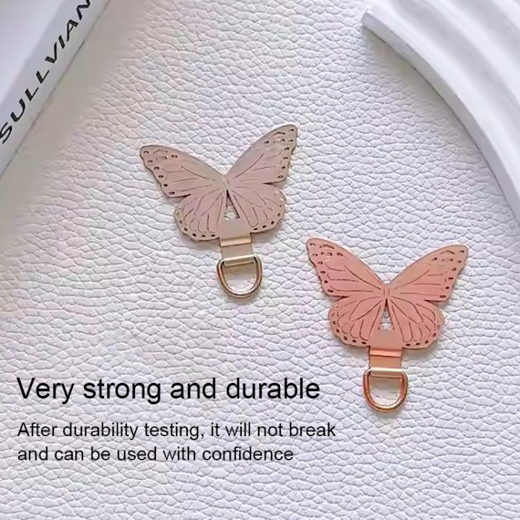 Butterfly Metal Mobile Phone Lanyard Fixing Gasket(Black) - Lanyards & Wrist Straps by PMc TechLife | Online Shopping South Africa | PMc TechLife | Buy Now Pay Later Mobicred