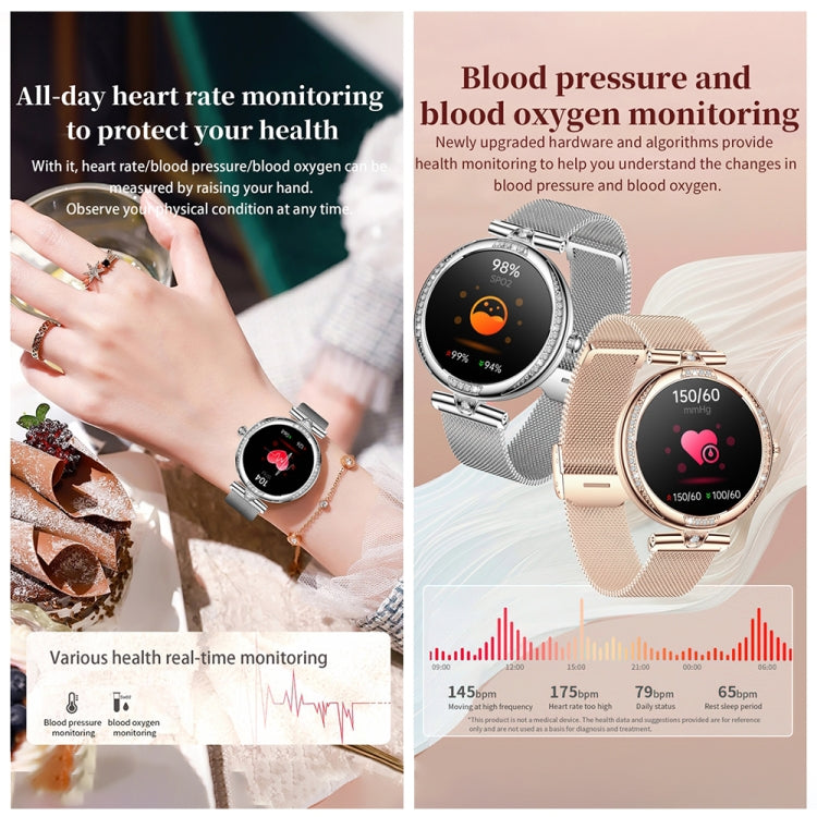 NX17 Pro 1.19 inch AMOLED Screen Silicone Strap Smart Watch, Support Health Monitoring / Bluetooth Call(Gold) - Smart Watches by PMC TechLife | Online Shopping South Africa | PMC TechLife | Buy Now Pay Later Mobicred