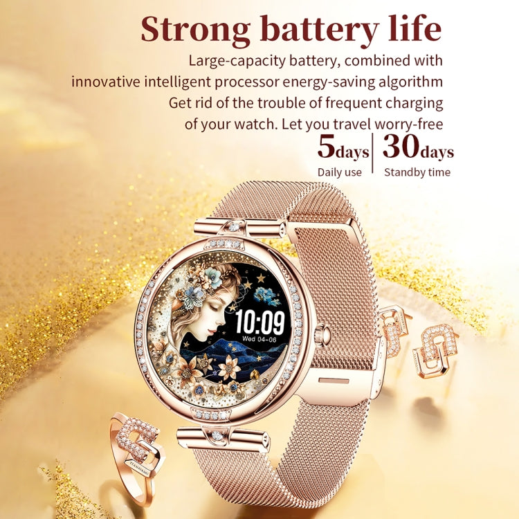 NX17 Pro 1.19 inch AMOLED Screen Steel Strap Smart Watch, Support Health Monitoring / Bluetooth Call(Gold) - Smart Watches by PMC TechLife | Online Shopping South Africa | PMC TechLife | Buy Now Pay Later Mobicred