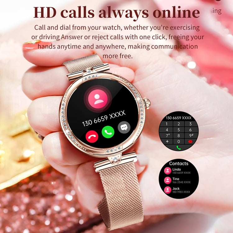 NX17 Pro 1.19 inch AMOLED Screen Steel Strap Smart Watch, Support Health Monitoring / Bluetooth Call(Gold) - Smart Watches by PMC TechLife | Online Shopping South Africa | PMC TechLife | Buy Now Pay Later Mobicred