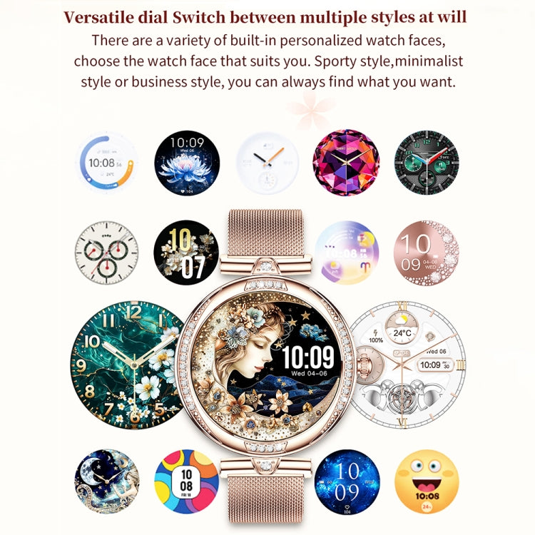 NX17 Pro 1.19 inch AMOLED Screen Steel Strap Smart Watch, Support Health Monitoring / Bluetooth Call(Gold) - Smart Watches by PMC TechLife | Online Shopping South Africa | PMC TechLife | Buy Now Pay Later Mobicred