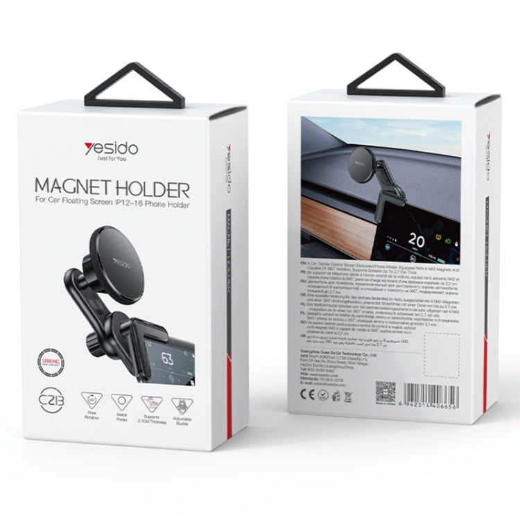 Yesido C213 Car Floating Screen Clip-on MagSafe Magnetic Phone Holder(Black) - Universal Car Holders by Yesido | Online Shopping South Africa | PMC Jewellery | Buy Now Pay Later Mobicred