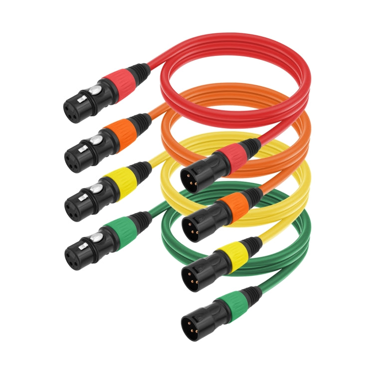 4 Color / Set JC1015 XLR 3pin Male to Female Audio Cable, Length:1m - Microphone Audio Cable & Connector by PMC TechLife | Online Shopping South Africa | PMC TechLife | Buy Now Pay Later Mobicred